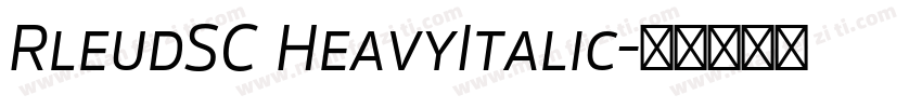 RleudSC HeavyItalic字体转换